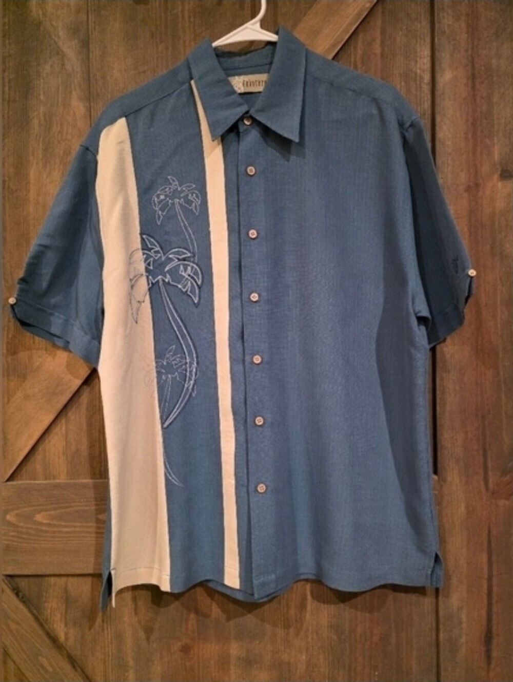 Cubavera Mens Colorblock Embroidered Button Up Size Large - Picture 9 of 9